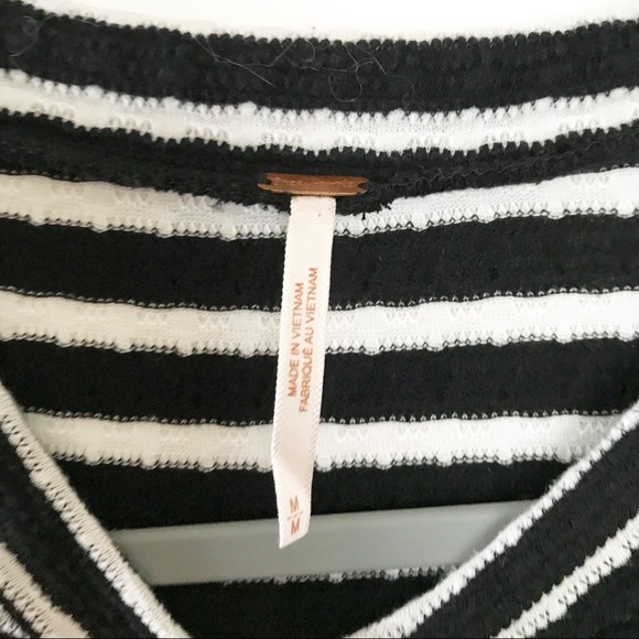 Free People B&W Stripe Crop - Picture 3 of 4